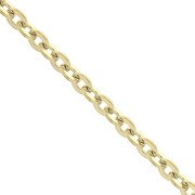 Chaîne maille Forçat limée 2.3 mm en Acier inoxydable 316L Doré x50cm