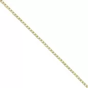 Chaîne maille Forçat limée plat 1.3 mm en Acier inoxydable 316L Doré x50cm