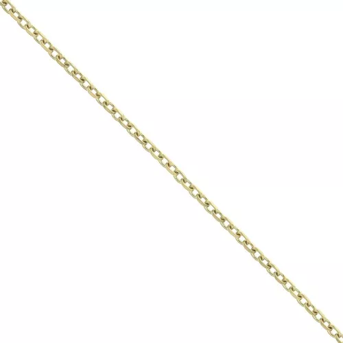 Chaîne maille Forçat limée plat 1.3 mm en Acier inoxydable 316L Doré x50cm