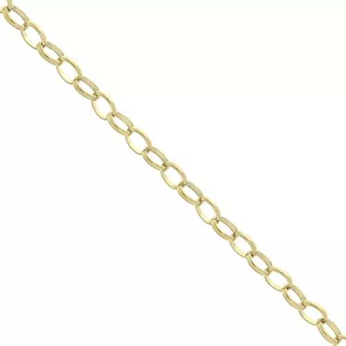 Chaîne maille Jaseron 2.8 mm en Acier inoxydable 316L Doré x50cm