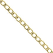 Chaîne maille Gourmette 3.7 mm en Acier inoxydable 316L Doré x50cm|raw }}