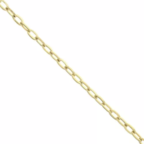 Chaîne maille Forçat rectangle 2.1 mm en Acier inoxydable 316L Doré x50cm