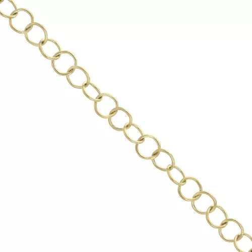 Chaîne maille Forçat 4 mm en Acier inoxydable 316L Doré x50cm