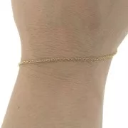 Chaîne maille Corde 1.5 mm en Acier inoxydable 316L Doré x50cm