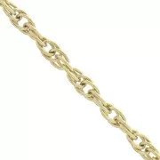Chaîne maille Corde 2.6 mm en Acier inoxydable 316L Doré x50cm