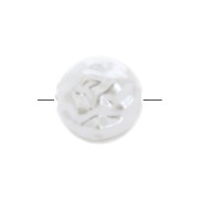 Perles irrégulières palets imitation nacre 12 mm - Blanc x4|raw }}