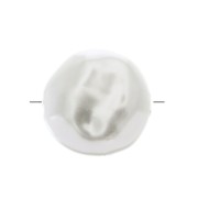Perle irrégulière palet imitation nacre 18 mm - Blanc x1|raw }}