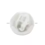 Perle irrégulière palet imitation nacre 18 mm - Blanc x1