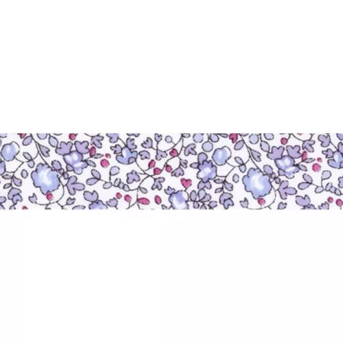 Biais en tissu Liberty - Eloïse - Baltique x1m