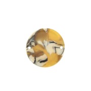 Intercalaire rond en acétate 20 mm Ecaille de tortue - Ocre - Blanc x1|raw }}