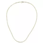 Tour de cou réglable maille Rectangle 2.5 mm en  Gold filled (or laminé)   x42 cm