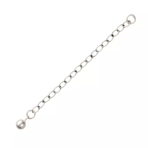 Chainette d'extension boule maille Forçat 60x2.75 mm en Argent 925 x1