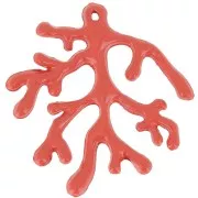 Pendentif corail 37 mm - Terracotta x1