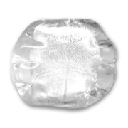 Perles plates - palets - Feuille d'Argent 17x20 mm Crystal x4|raw }}