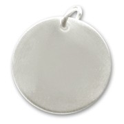 Breloque médaille à graver 27 mm en Argent 925 x1|raw }}