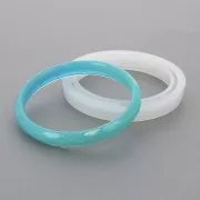 Moule silicone pour réaliser des bracelets facettés en résine 61x9.5x6 mm x1
