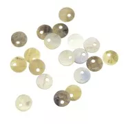 Sequins ronds 6 mm en nacre x20