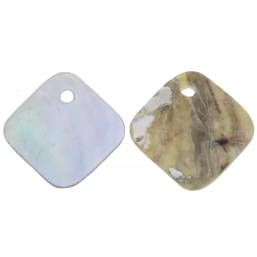 Sequins losanges 14 mm en nacre x4
