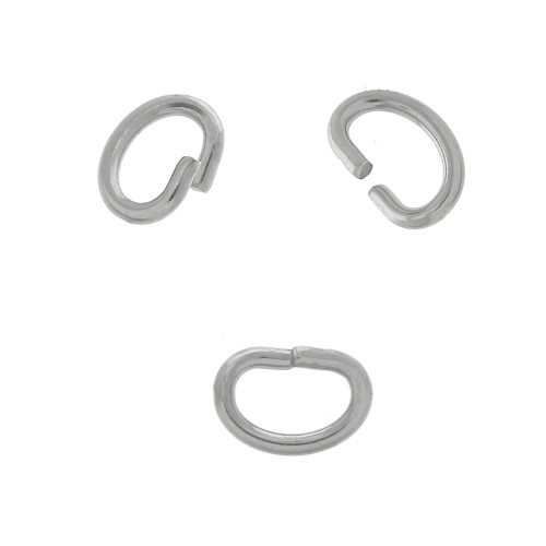Anneaux ouverts ovales 7x5x1 mm en Acier inoxydable x25