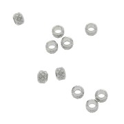 Perles gros trou texturées en Acier inoxydable 304 2x3 mm x10