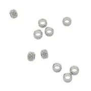 Perles gros trou texturées en Acier inoxydable 304 2x3 mm x10
