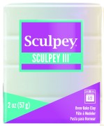 Pâte Sculpey III 57 gr Nacre (n°1101)