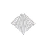 Pendentif losange effet plissé 28x27 mm - Placage argent fin x1|raw }}