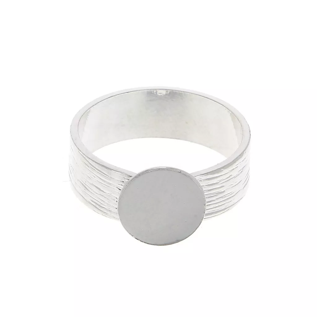 Lot De 100 Supports Bague Réglables Avec Plateau Rond - Anneaux Pour Création Bijoux