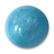 Perle ronde Polaris  effet calcite 14 mm Dark Aquamarine x1|raw }}