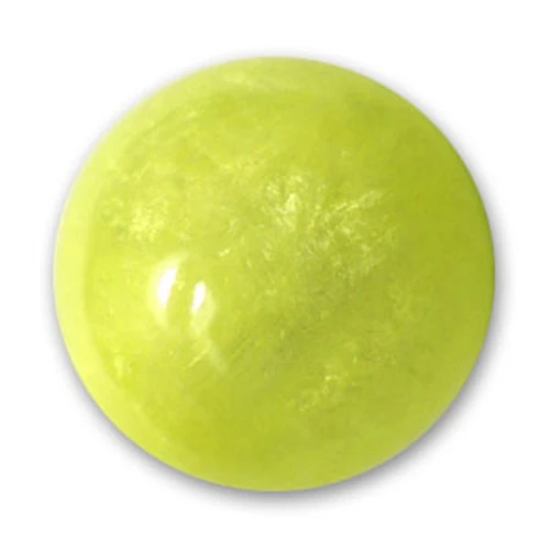 Perle ronde Polaris effet calcite 14 mm Light Olivine x1