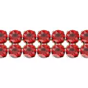 PureCrystal Crystal Mesh 40001 2 rangs 5,3 mm Scarlet - Doré x5cm