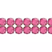 PureCrystal Crystal Mesh 40001 2 rangs 5,3 mm Crystal Peony Pink - Doré x5cm