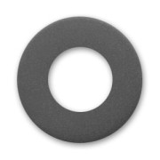 Perle rondelle Polaris dépolie 12 mm Jet Hematite x1|raw }}