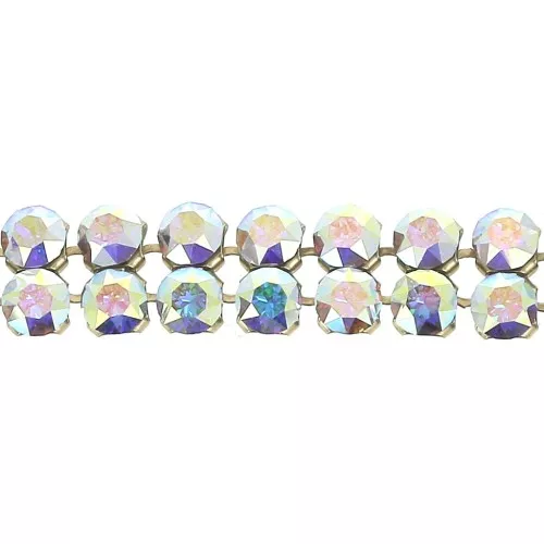 PureCrystal Crystal Mesh 40001 2 rangs 5,3 mm Crystal AB - Doré x5cm