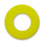 Perle rondelle Polaris dépolie 12 mm Light Olivine x1