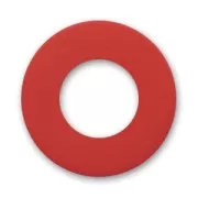 Perle rondelle Polaris dépolie 12 mm Light Siam x1