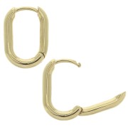 Dormeuses ovales à décorer 14x10 mm - Doré x2|raw }}