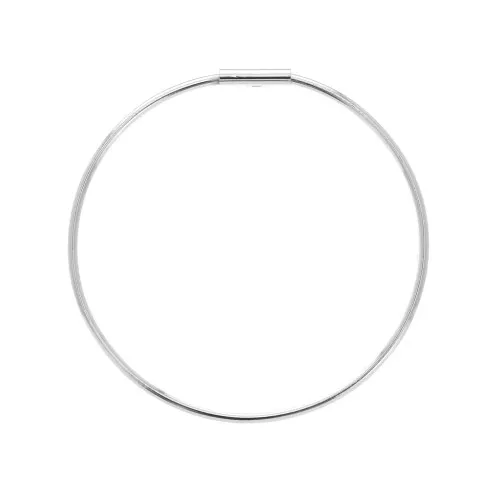 Clous d'oreilles cercle avec ouverture à décorer 39 mm - Rhodié x2
