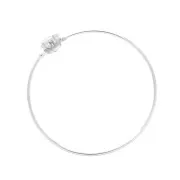 Clous d'oreilles cercle avec ouverture à décorer 39 mm - Rhodié x2