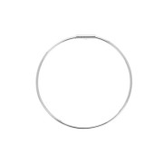 Clous d'oreilles cercle avec ouverture à décorer 30 mm - Rhodié x2|raw }}