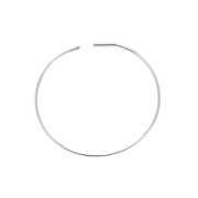 Clous d'oreilles cercle avec ouverture à décorer 30 mm - Rhodié x2