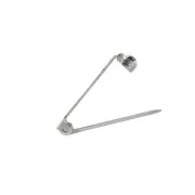 Support de broche pour la création de bijoux fantaisie 22 mm - Rhodié x1