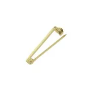Support de broche pour la création de bijoux fantaisie 22 mm - Doré à l'or fin x1
