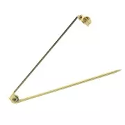 Support de broche pour la création de bijoux fantaisie 38 mm - Doré à l'or fin x1