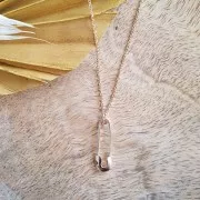 Pendentif épingle à nourrice avec anneau fermé - 25x8 mm Plaqué Or 3 microns x1