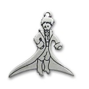 Pendentif petit prince 30 mm Placage Argent fin vieilli x1|raw }}
