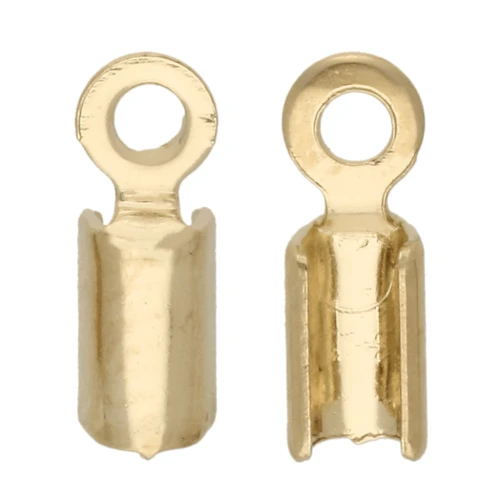 Pinces lacets ronds 0.9 mm - Plaqué Or 3 microns x4