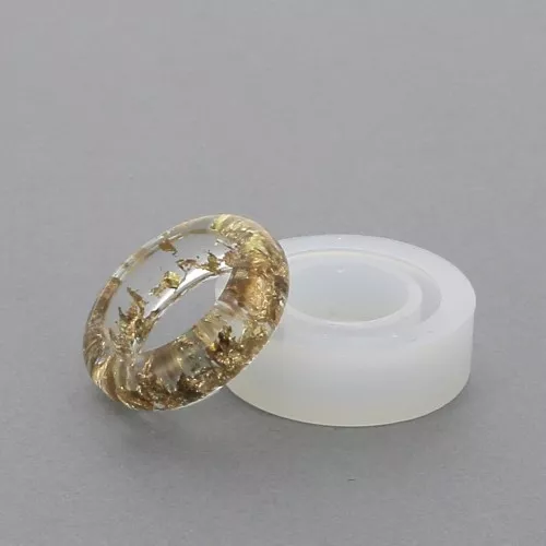 Moule silicone pour réaliser des bagues anneaux en résine taille 56 x1