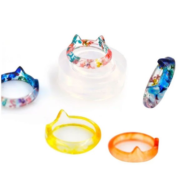 Moule Silicone Pour Realiser Des Bagues Modele Chat En Resine Taille 53 X1 Perles Co