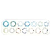 Moule silicone pour réaliser 14 anneaux lisses et facettés en résine x1